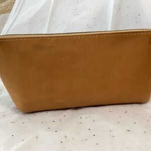 Elegant Tan Leather Pouch